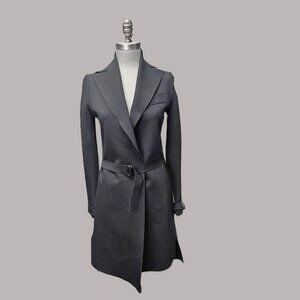 Marie Saint Pierre Mid-Length Jacket with Integrated Belt